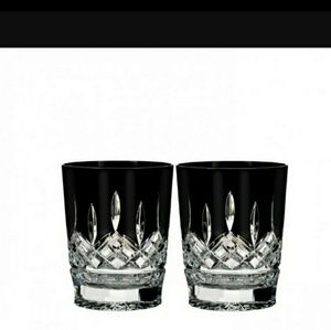 Waterford black Lismore DOF double old fashioned